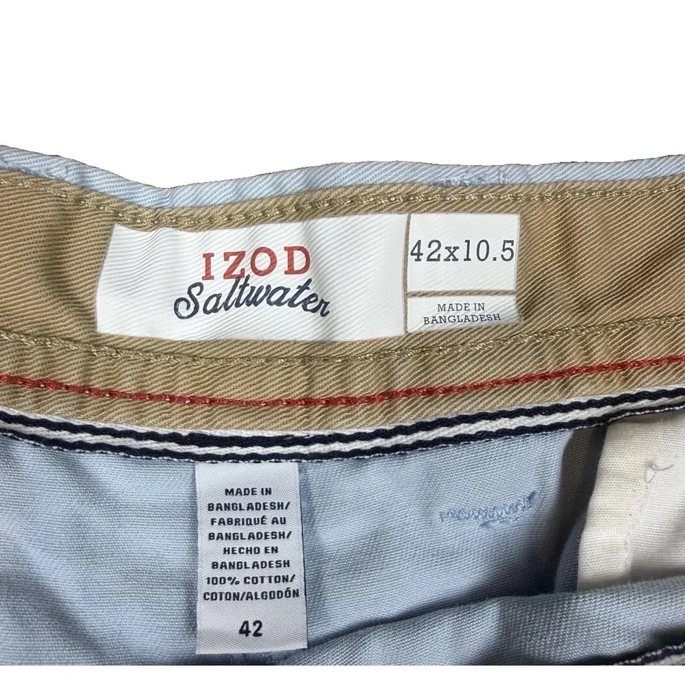 IZOD Saltwater Stretch Chino Shorts Men's 40x 9.5